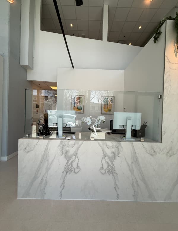 Modern Clinic Entrance & Reception Area