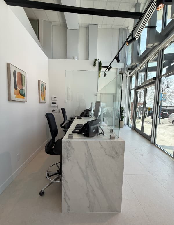 Modern Clinic Entrance & Reception Area