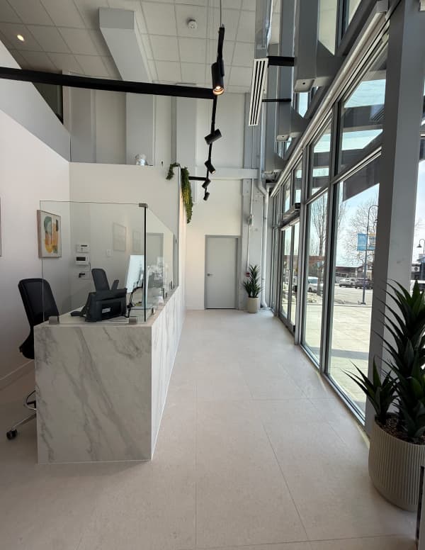 Modern Clinic Entrance & Reception Area