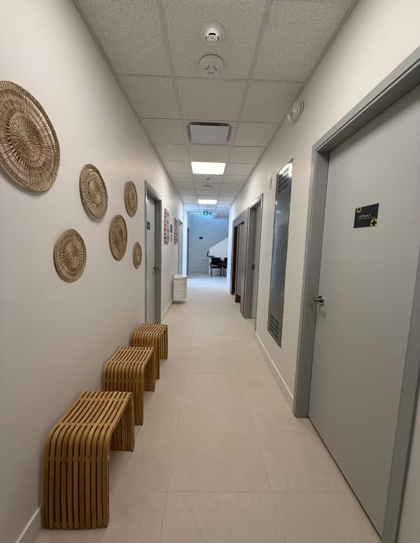 Modern Clinic Entrance & Reception Area